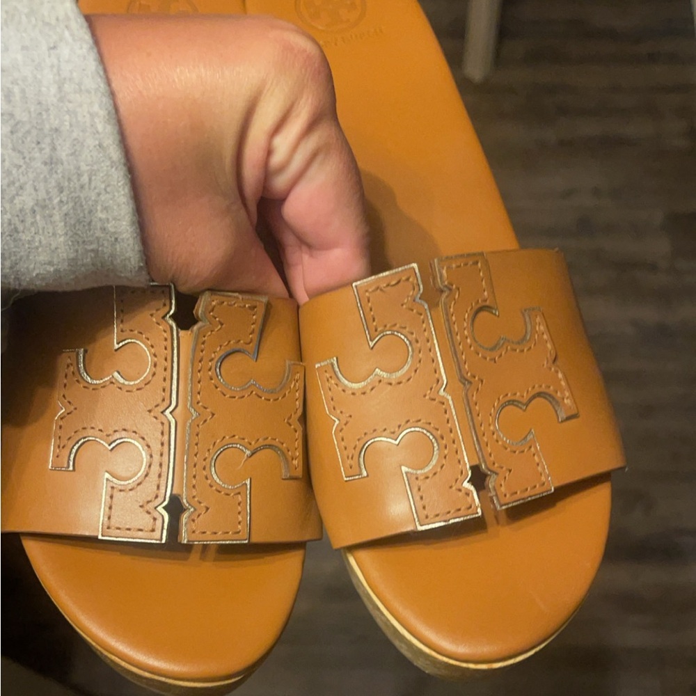 Tory Burch Ines Wedges. Worn once great condition